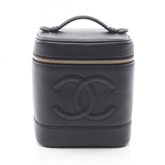 CHANEL Black Leather Logo Bag - Picture 1 of 10